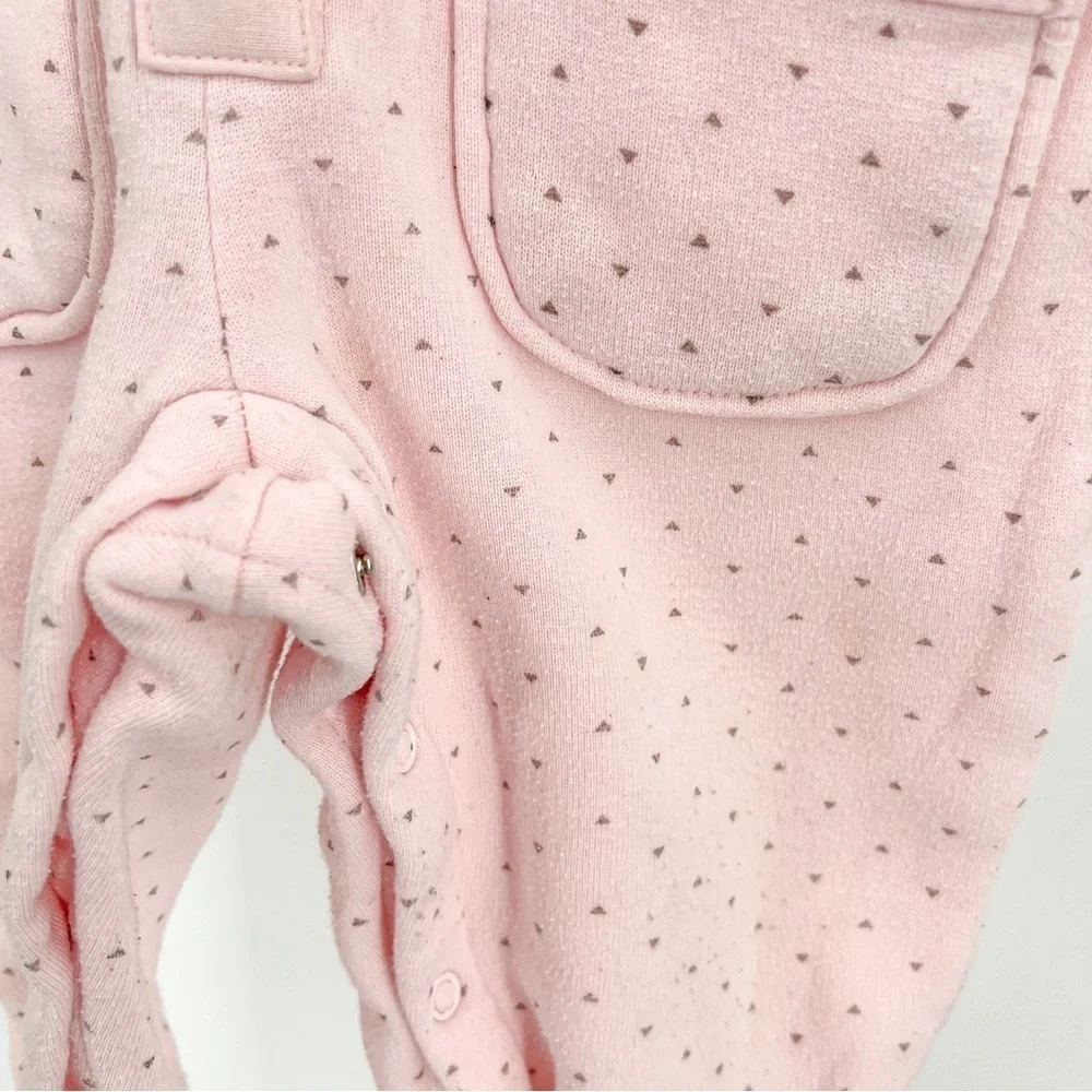 Vintage Croissant baby pink pajamas